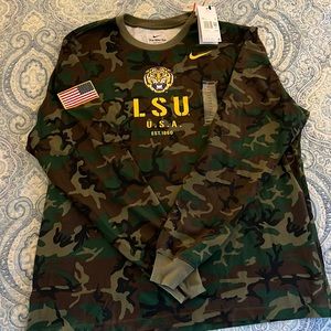 Mens LSU camouflage long sleeve XXL